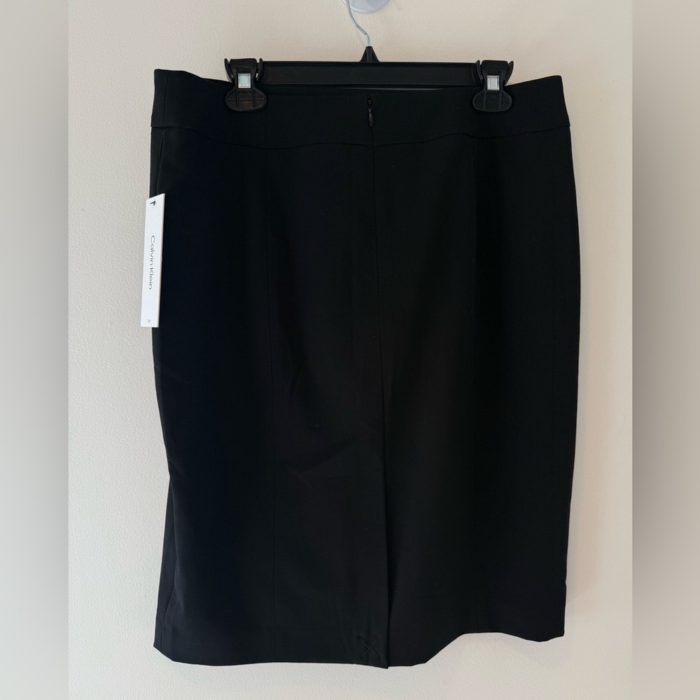 Calvin Klein Black Pencil Skirt Size 12 New With Tags